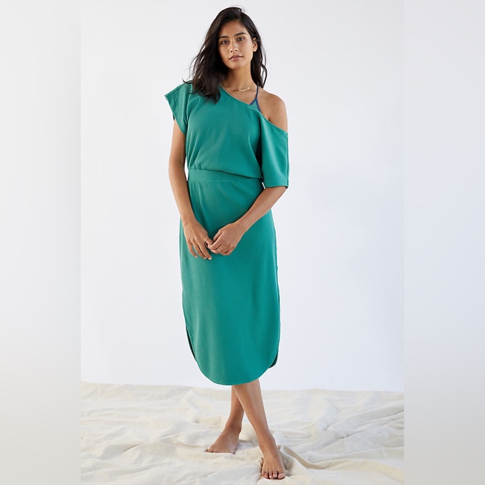 DAILY PRACTICE BY ANTHROPOLOGIE Dolman-sleeved Maxi Dress In Green